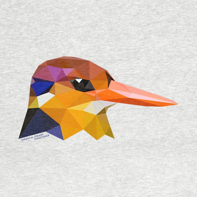 Oriental Dwarf Kingfisher by GeometricWildlife